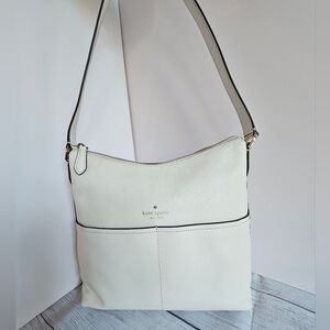EUC Kate Spade Bailey Parchment White Leather Shoulder Bag